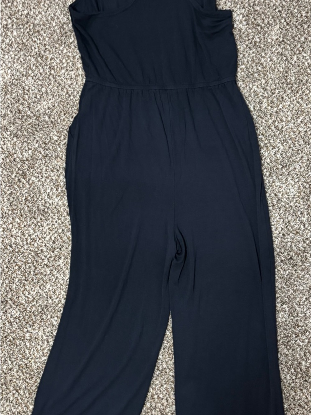 Soma Navy Sleeveless Jumpsuit with Front Pockets - Picture 3 of 4